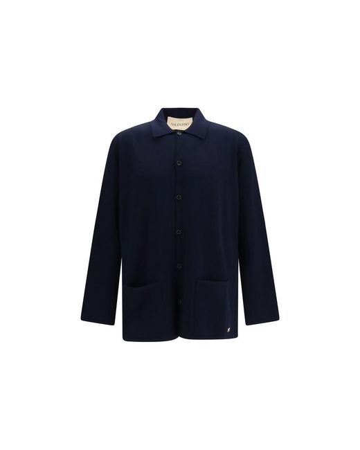 Valentino Garavani Blue Wool Oves Aries Cardigan Clothing for men