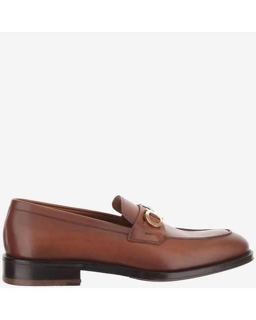 Ferragamo Brown Leather Loafers Calf for men