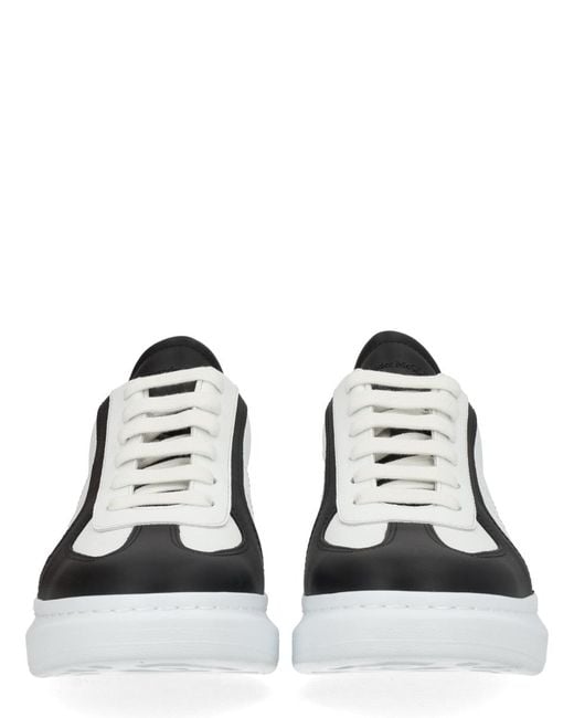 McQueen White Oversize Sneaker Calf Leather Trainers for men