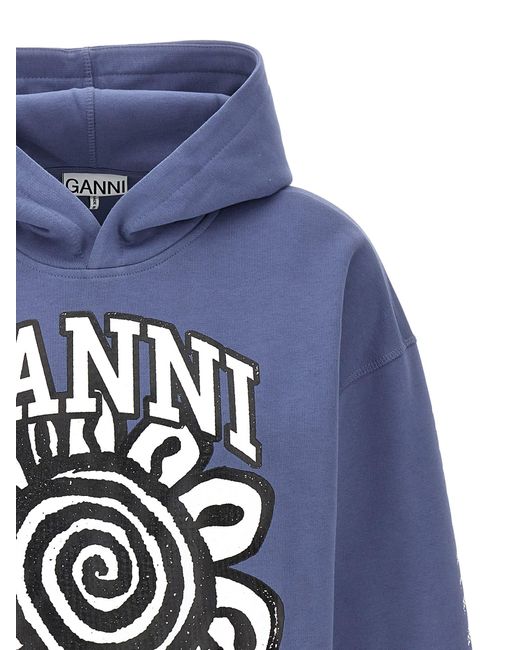 Ganni Blue Magic Power Sweatshirt