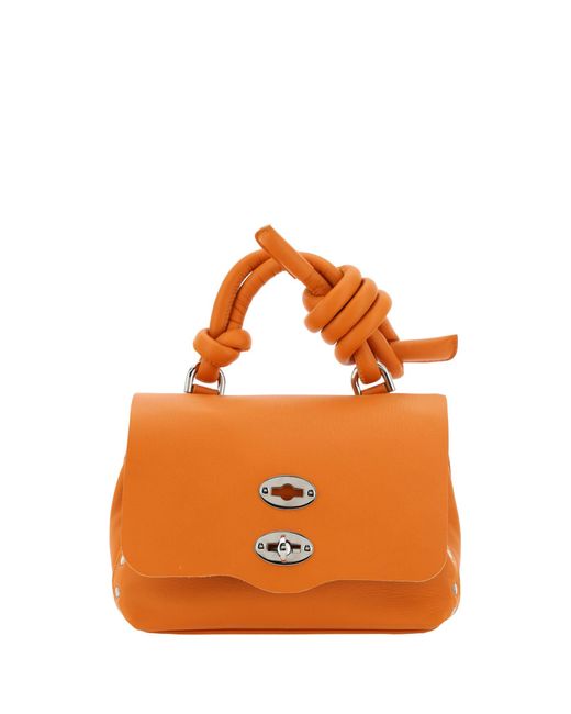 Zanellato Orange Postina Piuma Handbag