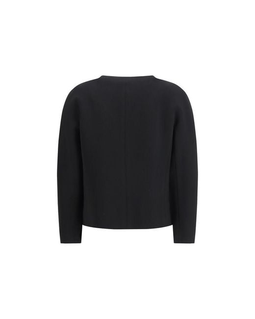 Max Mara Black Triacetate Coat Clothing