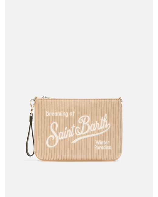 Mc2 Saint Barth Natural Parisienne Corduroy Crossbody Bag
