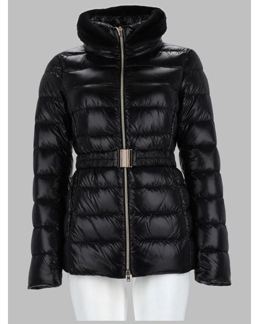 Herno Black Herno Belted Puffer Coat
