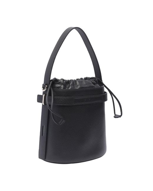 Furla Black Mini Giove Bucket Bag
