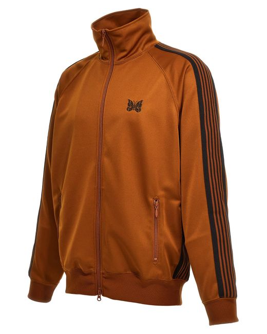 Needles Brown Logo Embroidery Track Top for men