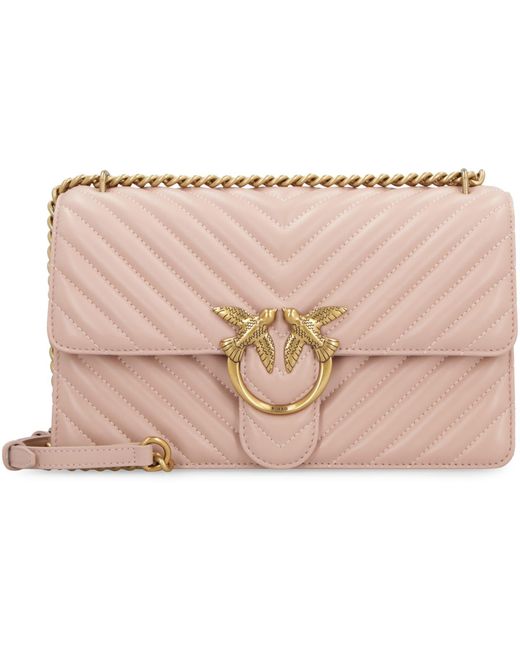 Pinko Pink Classic Love Bag One Leather Bag