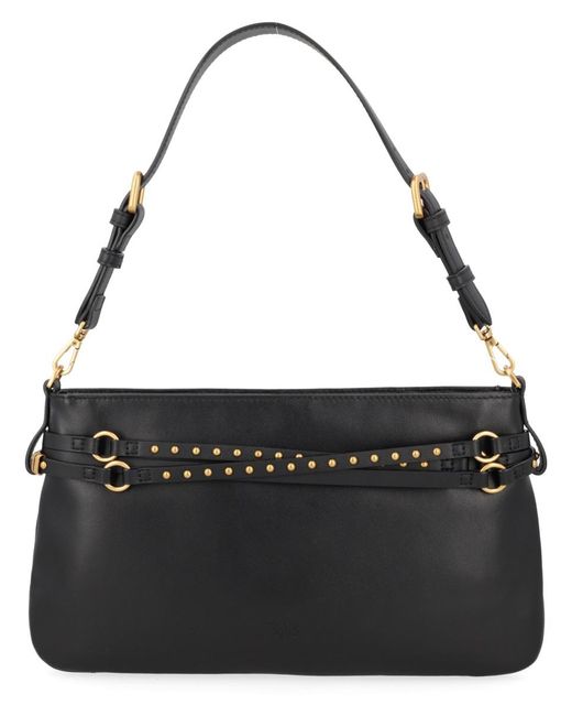 Pinko Black Shoulder Bag Belt Leather