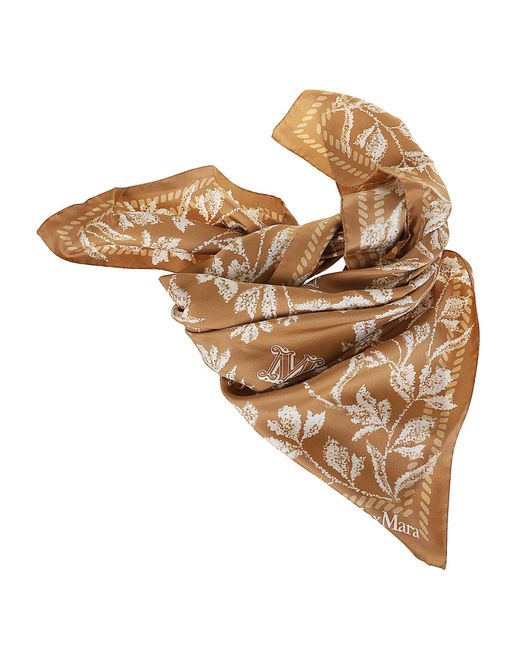 Max Mara Brown Stola-Foulard-Mantella Carre 90W1 Seta