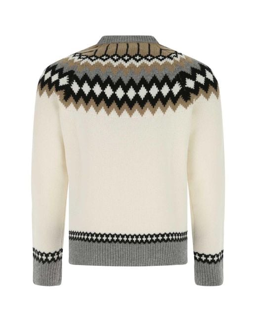 Prada Black Embroidered Cashmere Sweater for men