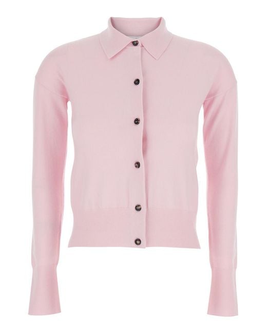 Max Mara Pink Dress Medeola Wool-Blend Tops