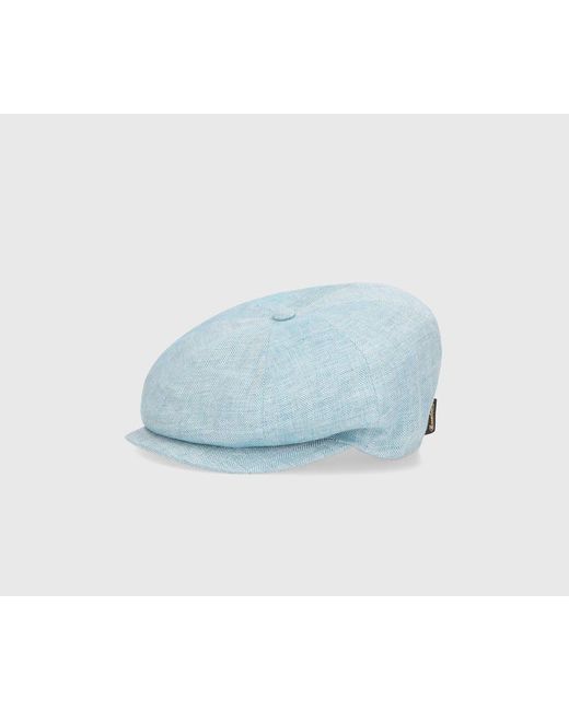 Borsalino Linen Ubaldo 8 Segment Cap in 