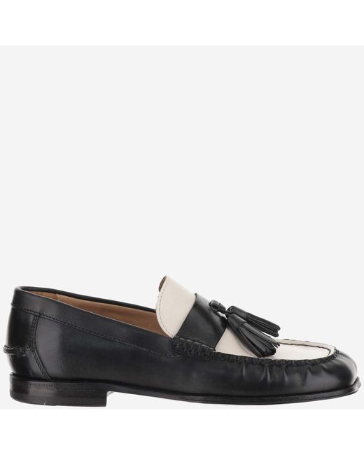 Herve Chapelier Black Leather Loafers