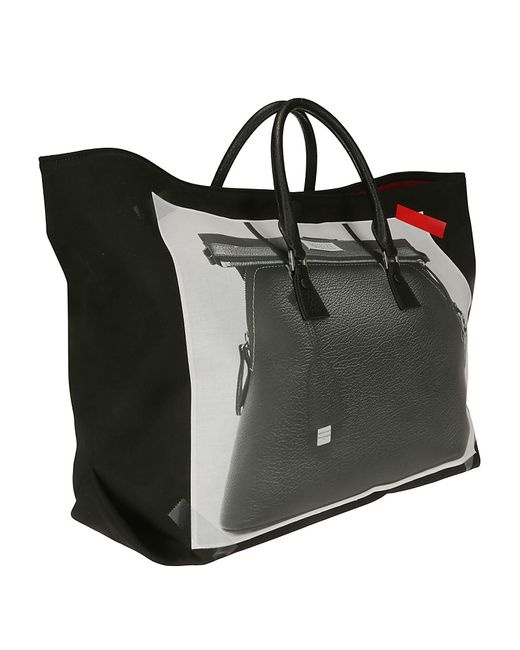 Maison Margiela Black 5ac Classique Medium Tote Bag