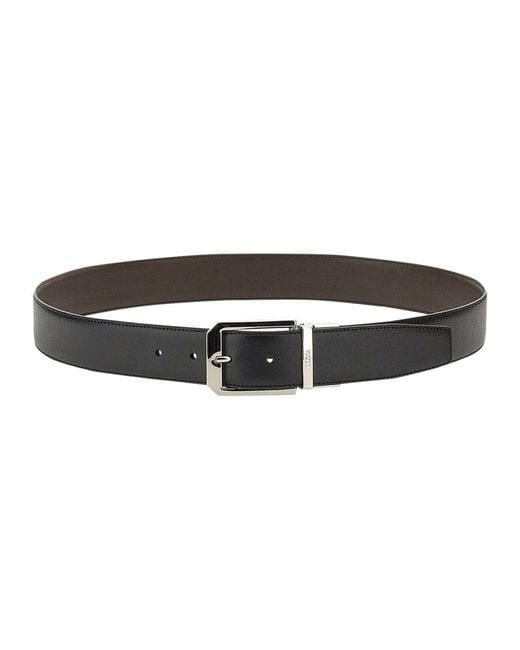 Zegna Black Belt Reversible Leather for men