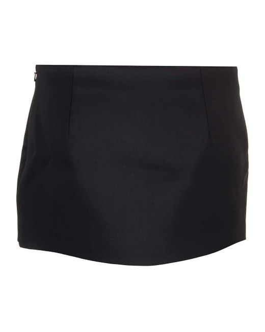 Khaite Black The Jett Miniskirt