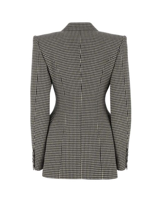 Balenciaga Black Embroidered Wool Blazer