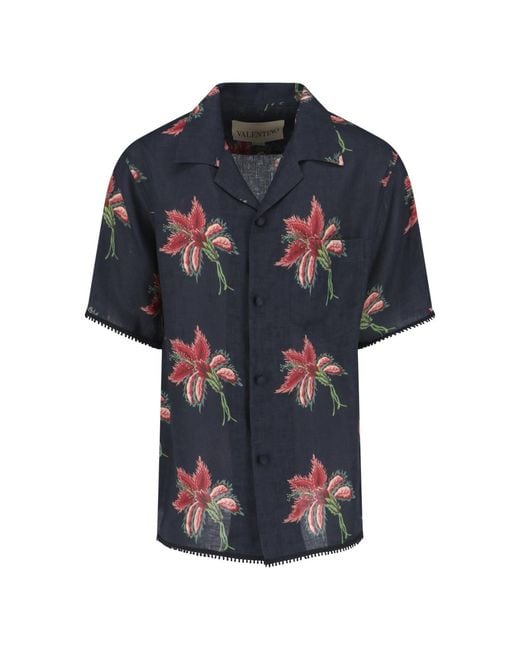 Valentino Blue Shirts Linen for men