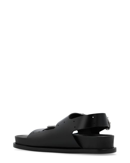 Jil Sander Black Leather Sandals,