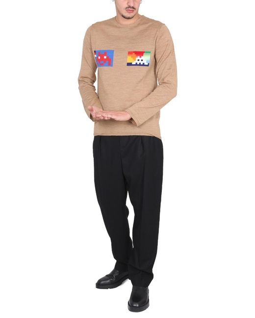 Comme des Garçons Pink Wool Jersey Regular Fit Jumper Jumpers for men