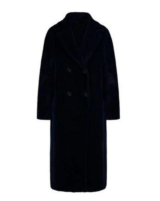 Max Mara Black Coats Alpaca Wool