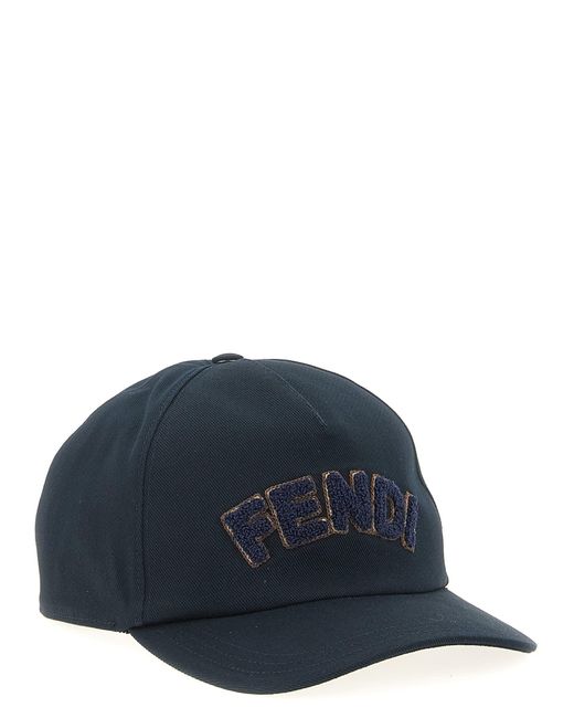 Fendi Blue Patch Cap for men