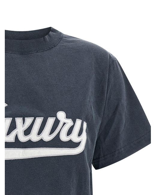Balenciaga Blue Embroidery T-Shirt