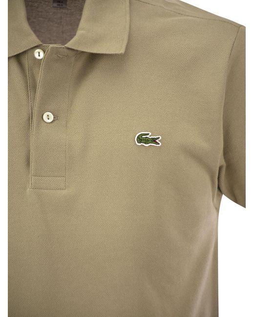 Lacoste Green Classic Fit Cotton Pique Polo Shirt for men