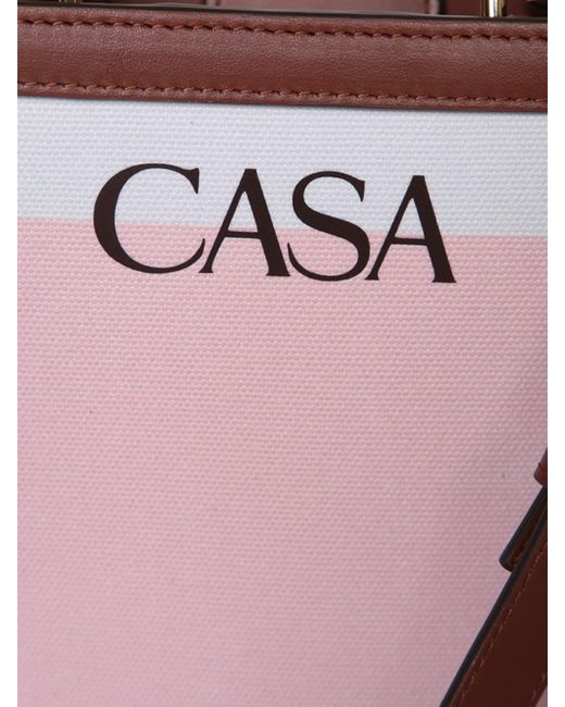 Casablancabrand Pink Mini Casa Canvas Tote Bag