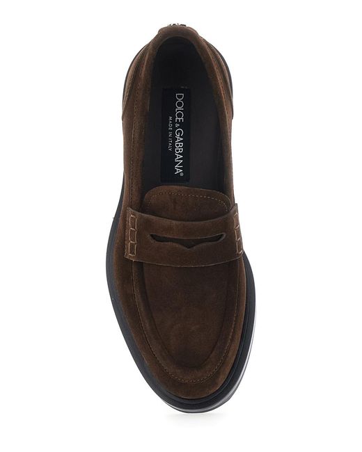 Dolce & Gabbana Brown Loafers Suede