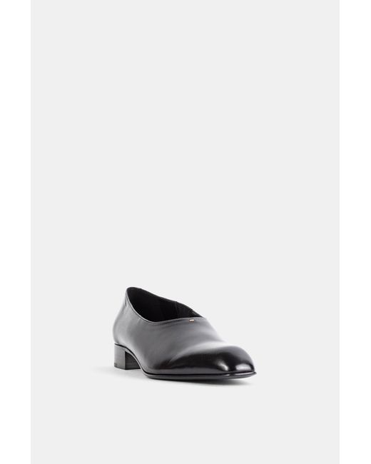 Khaite Black Mocassins Colt Slip On Loafer En Cuir Noir Loafers