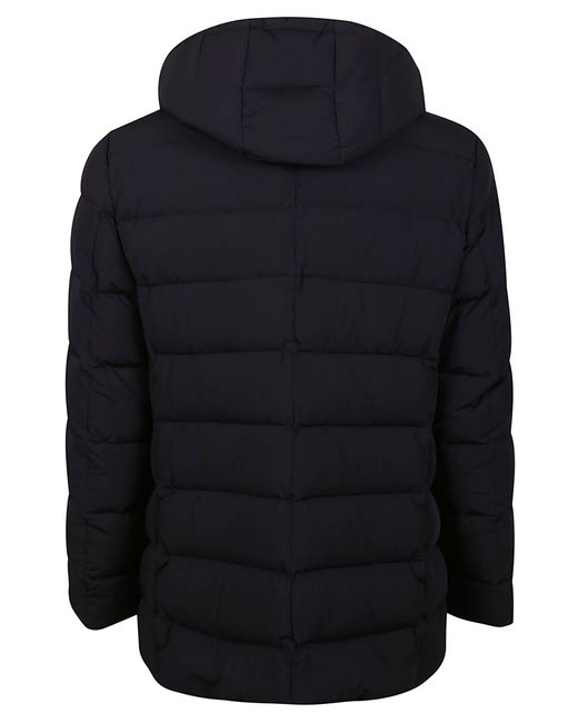 Moorer Black Florio-Kn Double Breasted Padded Jacket for men