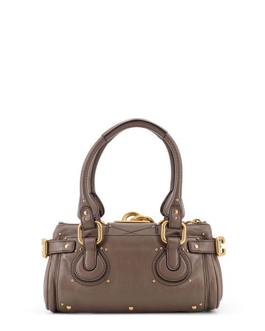 Chloé Metallic Paddington Leather Shoulder Bag