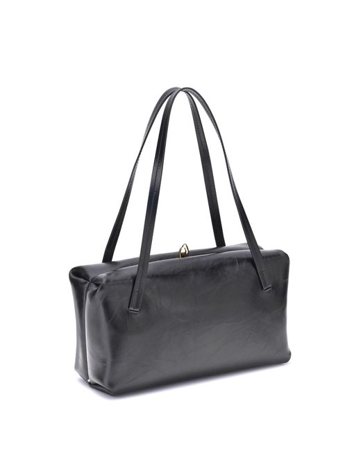 Jil Sander Blue Small Goji Pillow Shoulder Bag Calf Leather Bos Taurus