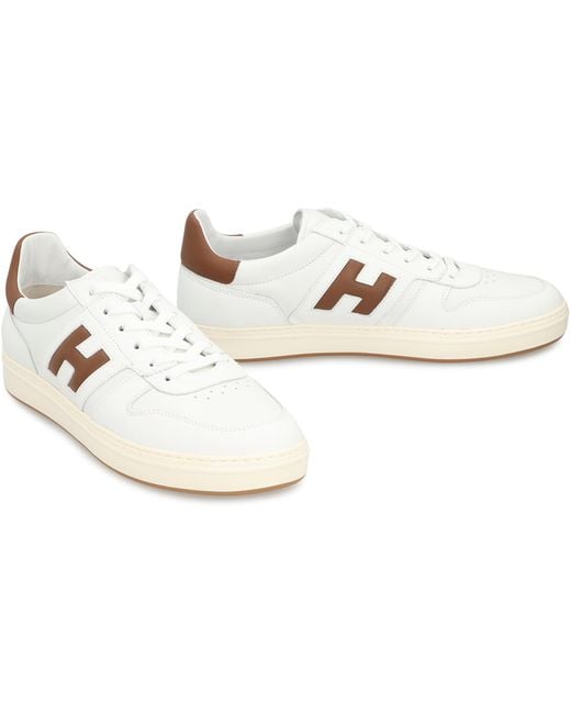 Hogan White Sneakers H630 Leather Trainers for men