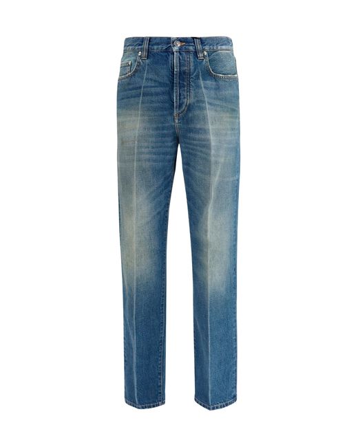 Versace Blue Jeans Straight-Leg Cotton for men