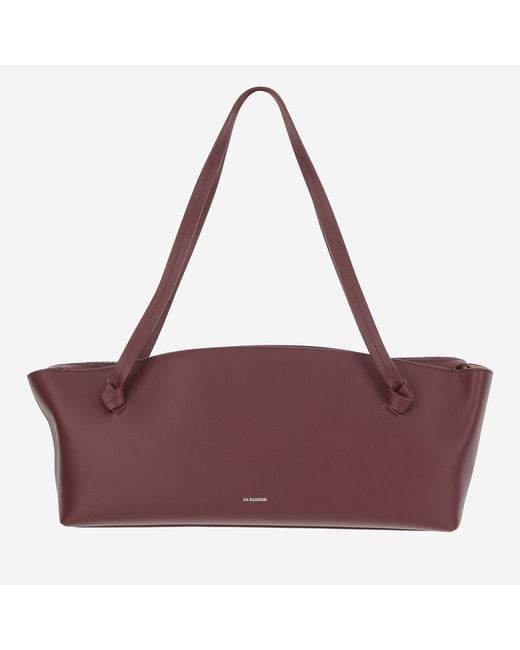 Jil Sander Purple Leather Bag Shoulder