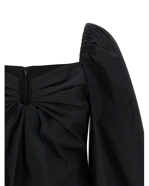 Carolina Herrera Black Puff' Sleeve Top