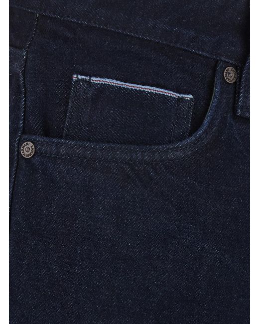 Emporio Armani Blue Straight-Leg Denim Jeans Cotton for men