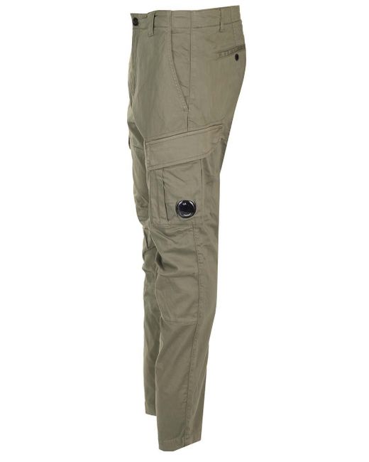 C P Company Gray Stretch Lens Cargo Pants for men