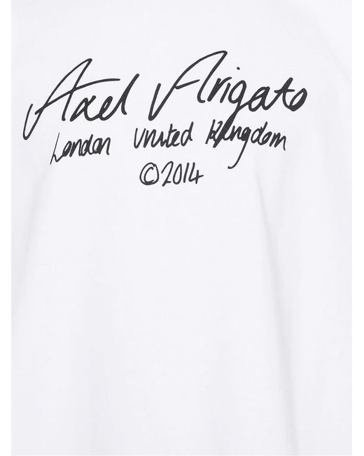 Axel Arigato White Logo-Print Cotton T-Shirt for men