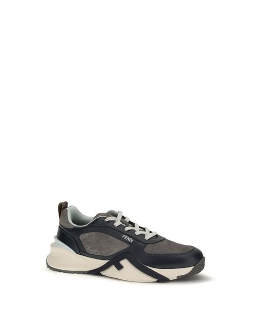 Fendi White Flow Sneakers for men