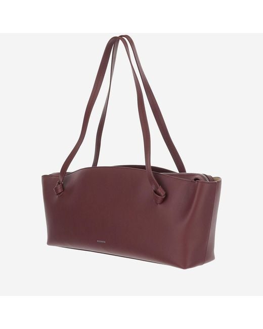 Jil Sander Purple Leather Bag Shoulder