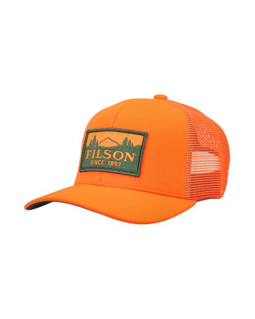 Filson Orange Logger Mesh Cap for men
