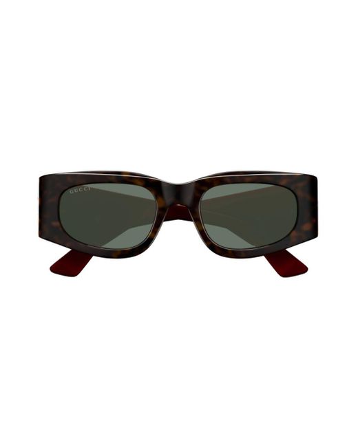 Gucci Black Rectangular Frame Sunglasses