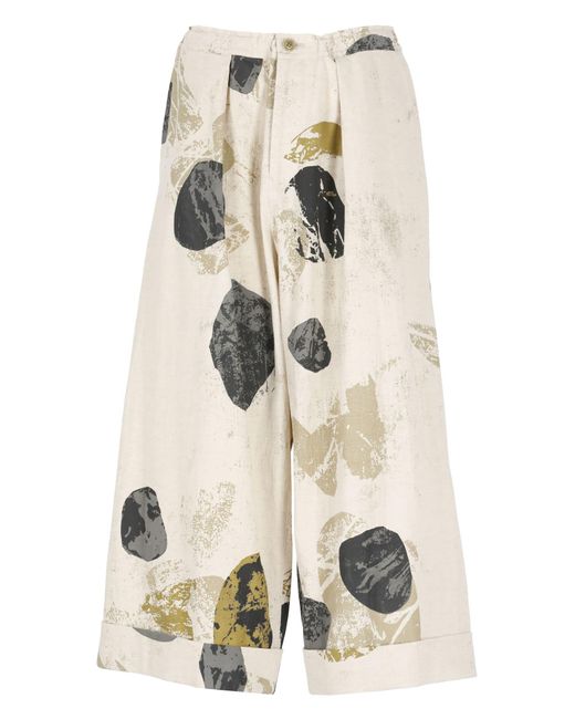 Y's Yohji Yamamoto Natural Cotton And Linen Pants