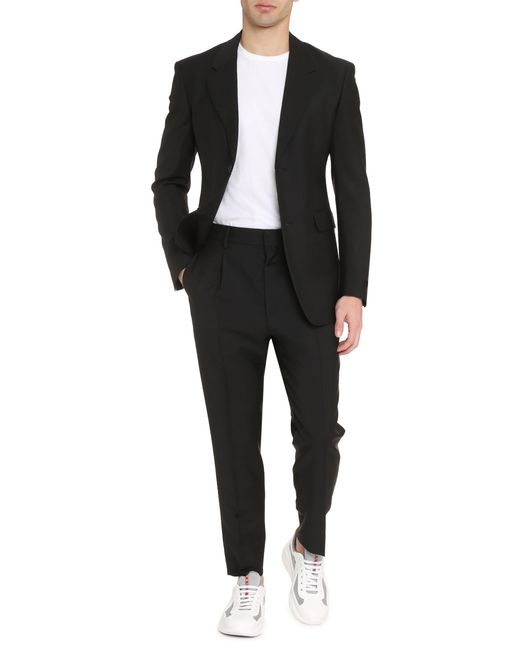 Prada Black Notched Lapel Blazer for men