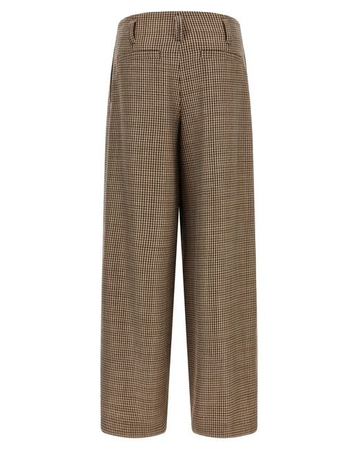 Brunello Cucinelli Natural Virgin Wool Flared Pants