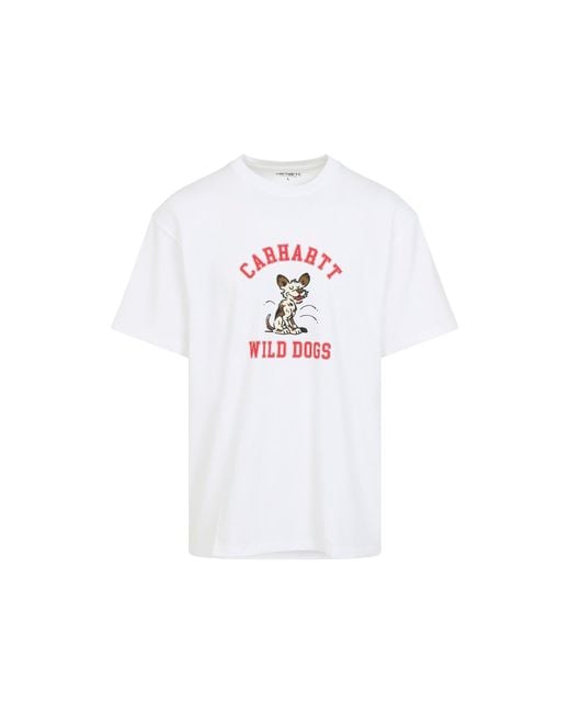 Carhartt White Short Sleeves Wild Dog T-Shirt for men