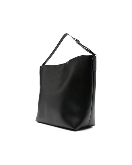 THEMOIRÈ Black Slouchy Shoulder Bag Artificial Leather